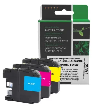 Picture of COMPATIBLE BROTHER HIGH YIELD CYAN, MAGENTA, YELLOW INKS 3-PACK