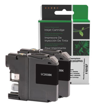 Picture of COMPATIBLE BROTHER LC203XL, LC2032PKS HY BLACK INK 2-PACK