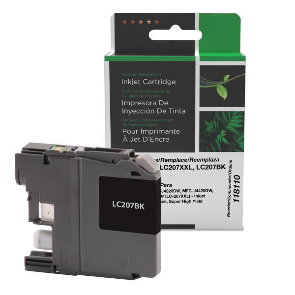 Picture of COMPATIBLE BROTHER LC207XXL, LC207BK SUPER HY BLACK INK