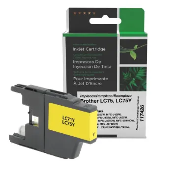 Picture of COMPATIBLE BROTHER LC75, LC75Y HY YELLOW INK