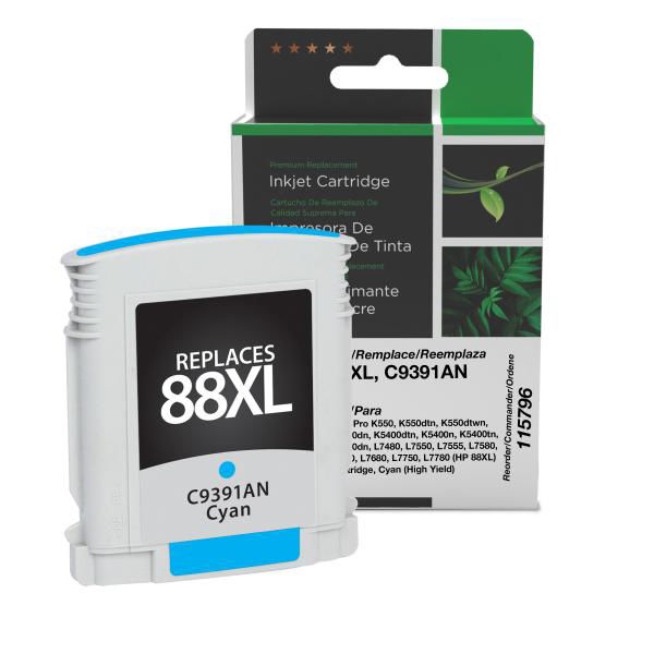 Picture of COMPATIBLE HIGH YIELD CYAN INK FOR HP C9391AN (HP 88XL)