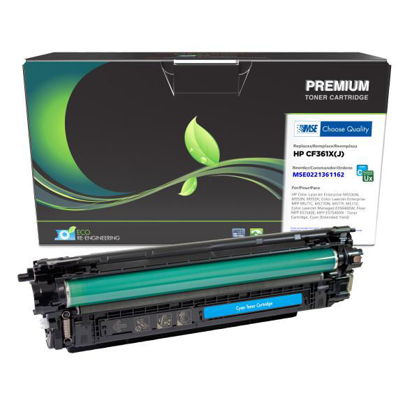 Picture of COMPATIBLE EXTENDED YIELD CYAN TONER FOR HP CF361X