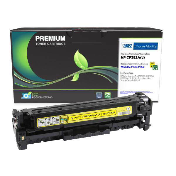 Picture of COMPATIBLE EXTENDED YIELD YELLOW TONER FOR HP CF382A (HP 312A)