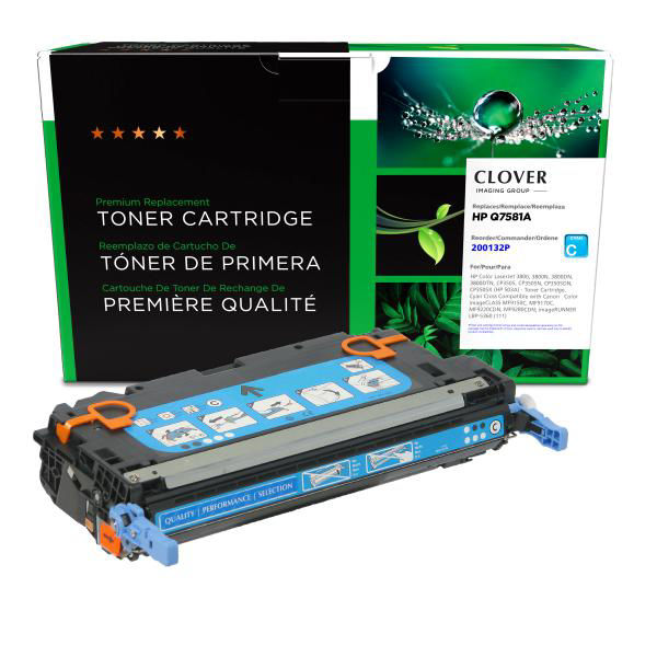 Picture of COMPATIBLE HP Q7581A CYAN TONER