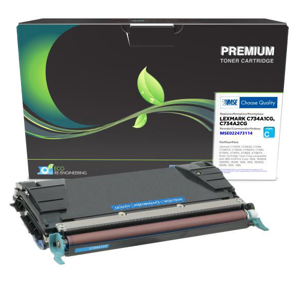 Picture of COMPATIBLE LEXMARK C734A1CG CYAN TONER