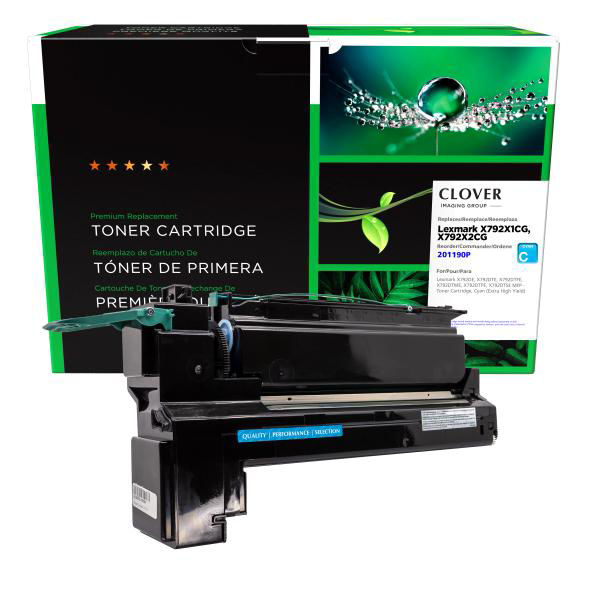 Picture of COMPATIBLE LEXMARK X792X1CG, X792X2CG EXTRA HY CYAN TONER