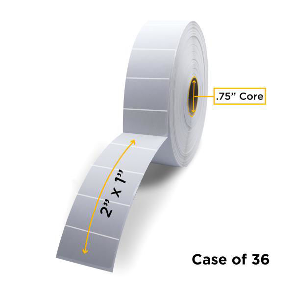 Picture of COMPATIBLE DIRECT THERMAL LABEL ROLL 0.75" ID X 1.5" MAX OD FOR MOBILE BARCODE PRINTERS