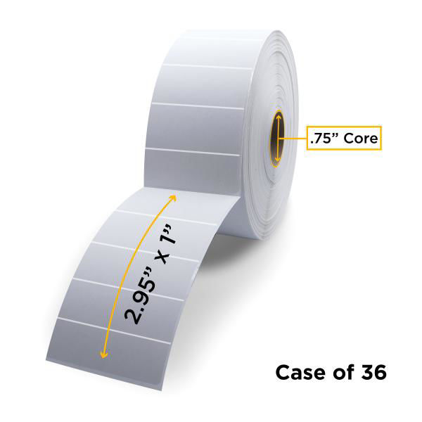 Picture of COMPATIBLE DIRECT THERMAL LABEL ROLL 0.75" ID X 1.5" MAX OD FOR MOBILE BARCODE PRINTERS