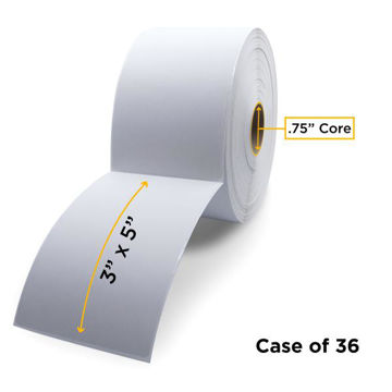 Picture of COMPATIBLE DIRECT THERMAL LABEL ROLL 0.75" ID X 2.25" MAX OD FOR MOBILE BARCODE PRINTERS