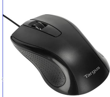 Picture of TARGUS USB WIRED FULL-SIZE MOUSE 3 BUTTON BLACK