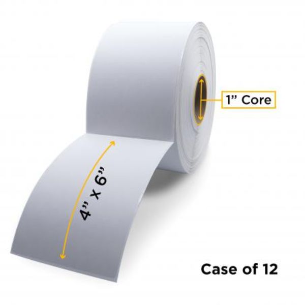 Picture of ZEBRA NON-OEM NEW DIRECT THERMAL LABEL ROLL 1.0" ID X 5.0" MAX OD