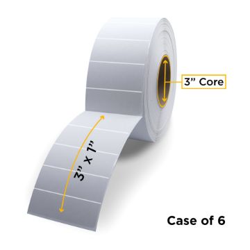 Picture of ZEBRA NON-OEM NEW DIRECT THERMAL LABEL ROLL 3.0" ID X 8.0" MAX OD
