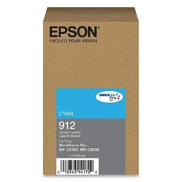 EPSON T912 DURABRITE PRO STANDARD YIELD CYAN INK CARTRIDGE