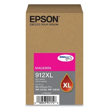 EPSON T912 DURABRITE ULTRA HIGH CAPACITY MAGENTA INK CARTRIDGE